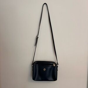 Liz Claiborne Navy Leather Crossbody Bag